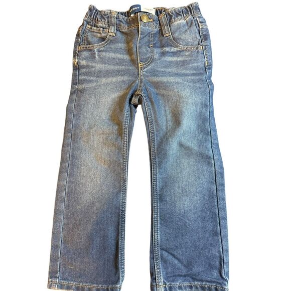 Old Navy Straight adjustable Waist 3T Girls Unisex Jeans - Picture 1 of 4